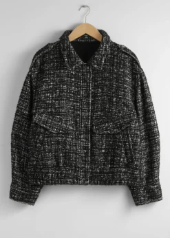 Store & Other Stories Veste En Tweed Tweed noir
