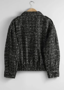 Store & Other Stories Veste En Tweed Tweed noir