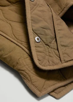 New & Other Stories Veste Matelassée à épaules Longues Beige foncé