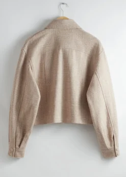 Best & Other Stories Veste Motard En Jacquard Tissé Beige