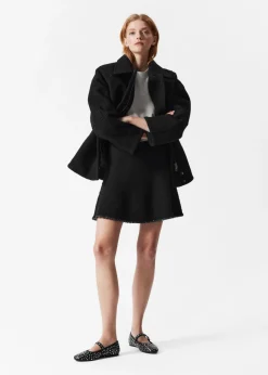 Clearance & Other Stories Veste Motard En Laine Noir
