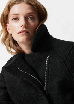 Clearance & Other Stories Veste Motard En Laine Noir