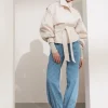 New & Other Stories Veste Oversize Ceinturée Beige