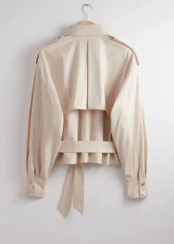 New & Other Stories Veste Oversize Ceinturée Beige