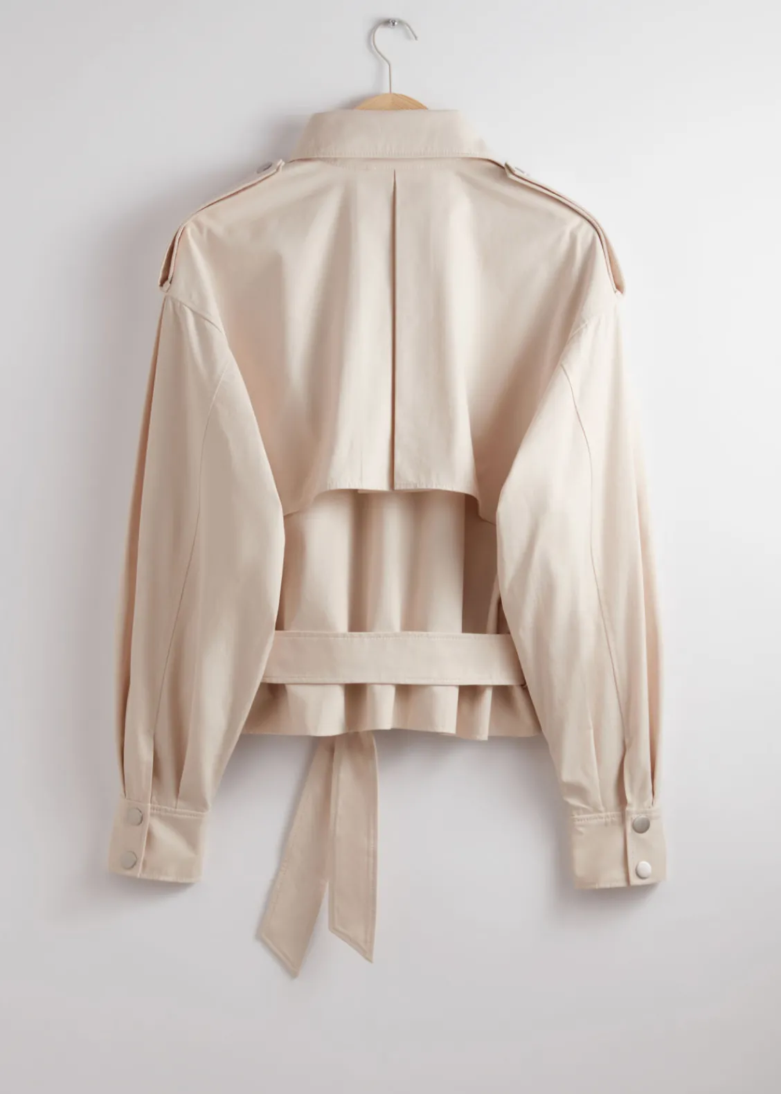 New & Other Stories Veste Oversize Ceinturée Beige