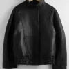 Discount & Other Stories Veste Oversize En Cuir Noir