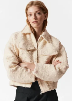 Flash Sale & Other Stories Veste Oversize Zippée Couleur crème