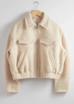 Flash Sale & Other Stories Veste Oversize Zippée Couleur crème
