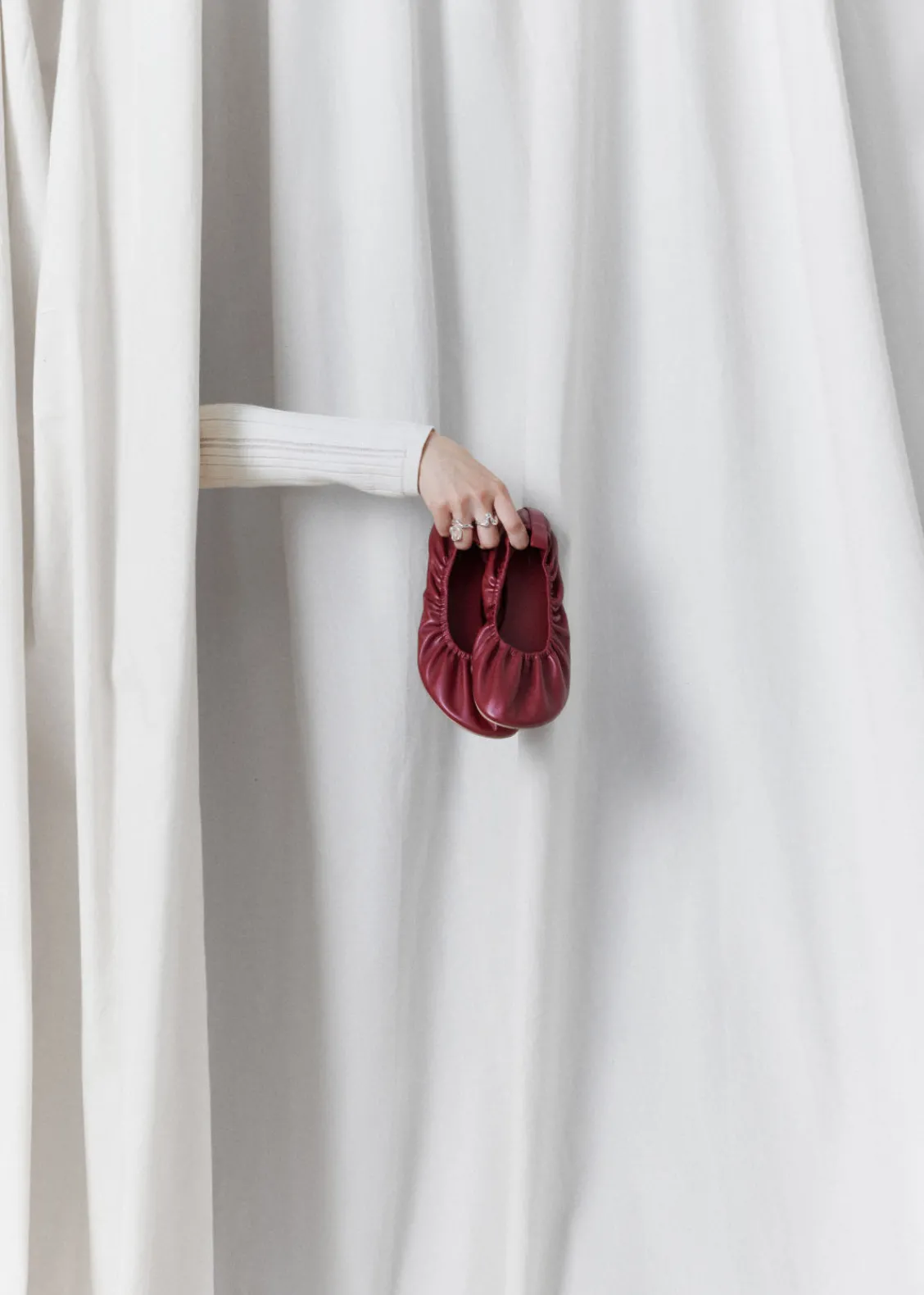 Flash Sale & Other Stories Ballerines En Cuir Froncé