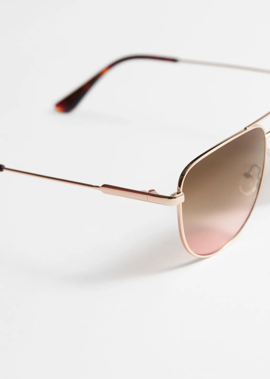 Online & Other Stories Lunettes De Soleil De Style Aviateur Marron Clair