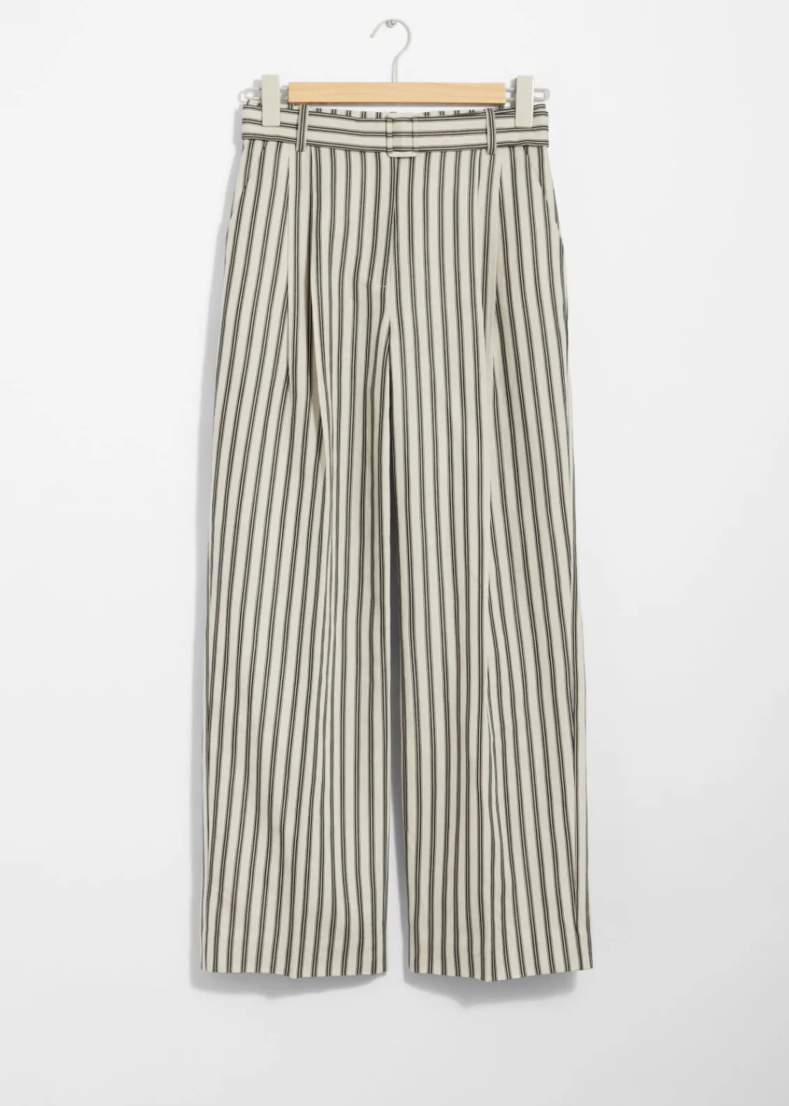 Best Sale & Other Stories Pantalon Habillé Rayé Rayures beiges/noires
